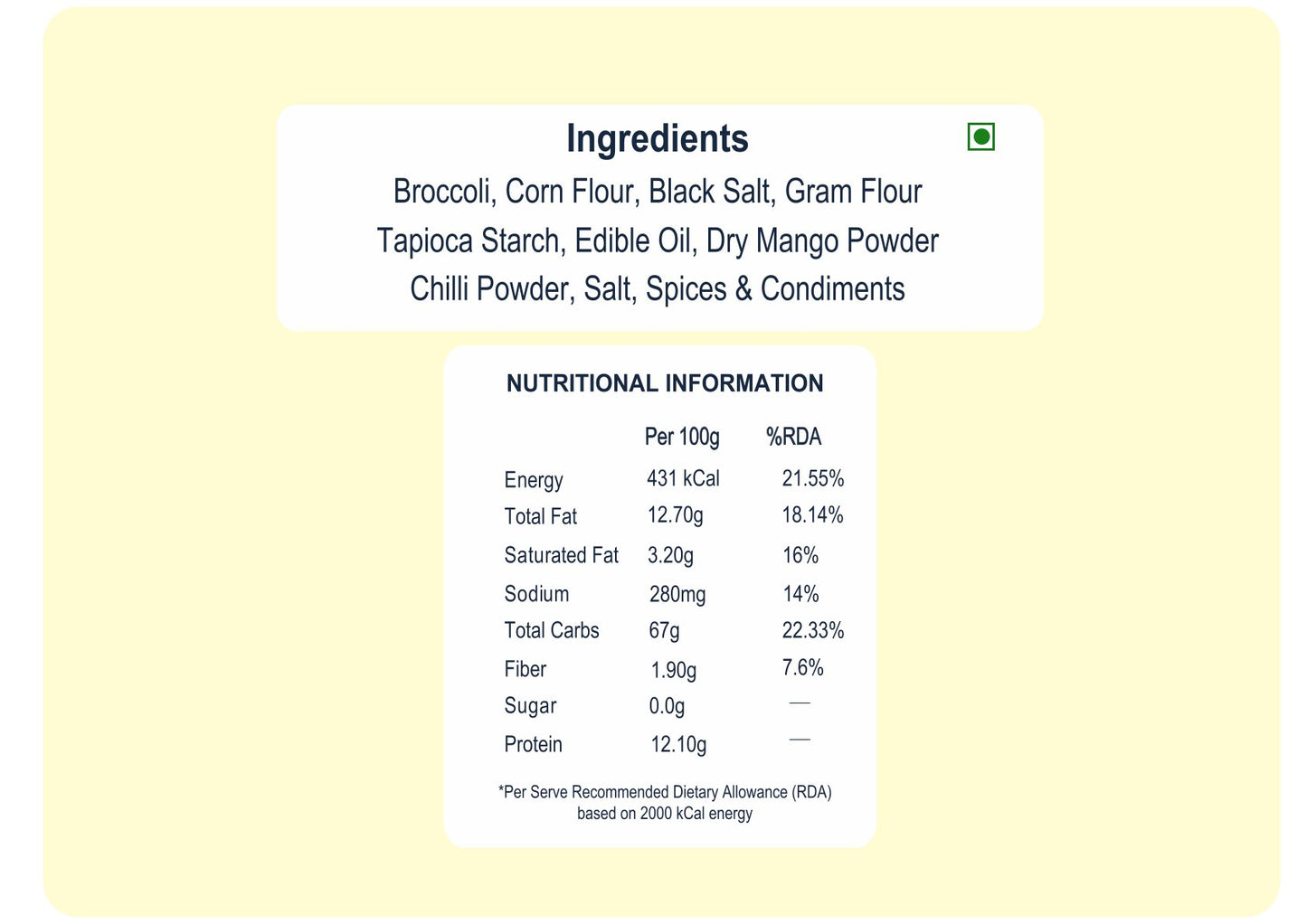 Broccoli Chips (100g)