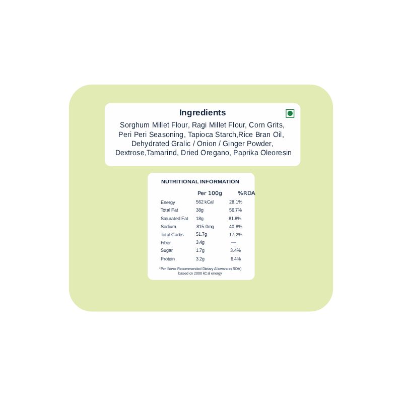 Ragi Bites - Peri Peri (100g)